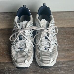 New Balance 530s navy and white